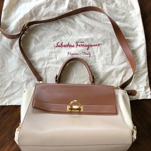 Salvatore Ferragamo Sofia Large Leather Satchel